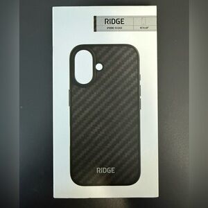 Ridge Carbon Fiber iPhone 16 Case - Black